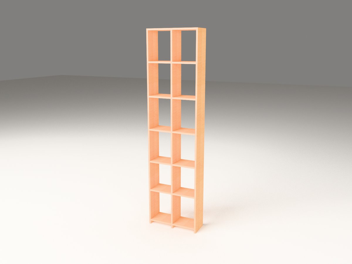 Nischenregal Buche hoch