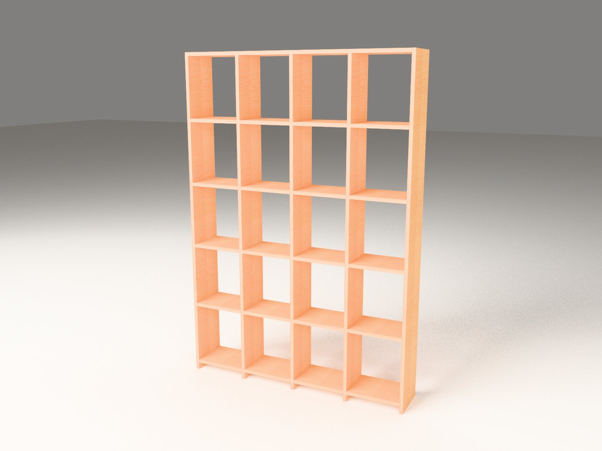 Bücherregal Buche schmal