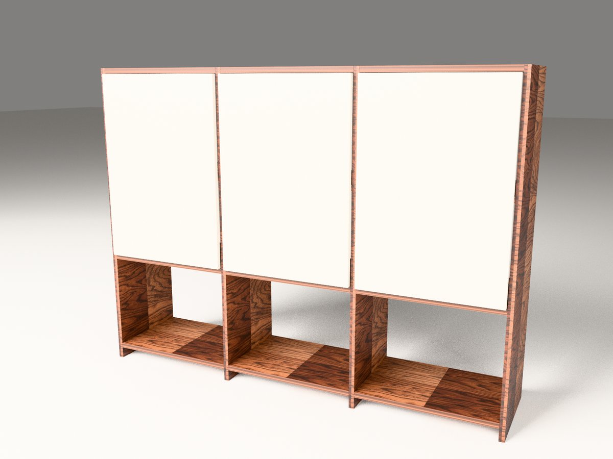 Sideboard Nussbaum geschlossen